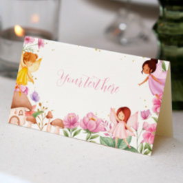 Fairy Meisje Verjaardagsfeestje Plaats Kaart Plaatskaartje