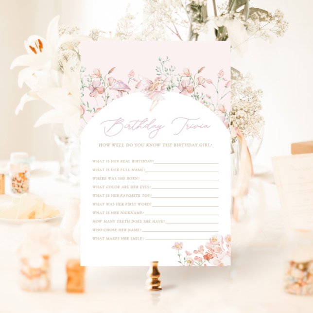 Fairy Meisjes Roze Verjaardag Trivia Game (Creator heeft geüpload)