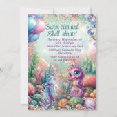 Fairy Mermaid Fantasy Party uitnodiging (Achterkant)