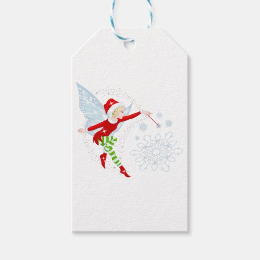 Fairy Merry Christmas Gift Labels Cadeaulabel (Voorkant)