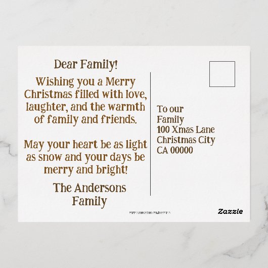  Fairy Merry Christmas Groeten Retro Pic Folie Feestdagen Briefkaart (Achterkant)