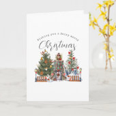 Fairy Merry Christmas Woodland Forest Foto Kaart (Gele Bloem)