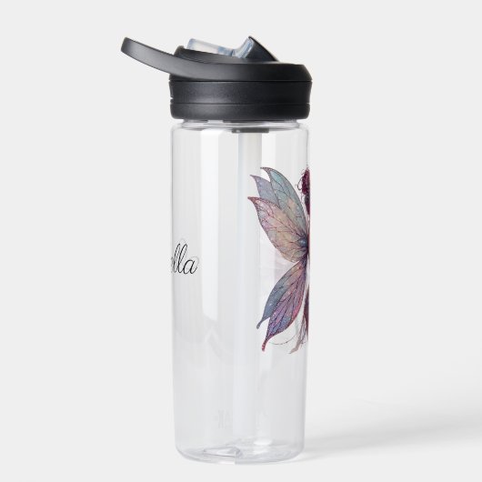 Fairy met een oversized bloem gepersonaliseerd waterfles (Rechts)