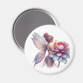 Fairy met een oversized bloem magneet (Voorkant / Achterkant)