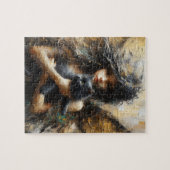 Fairy met een Schattige kitten Legpuzzel (Horizontaal)