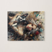 Fairy met een Schattigee Boston Terrier-puppy Legpuzzel (Horizontaal)