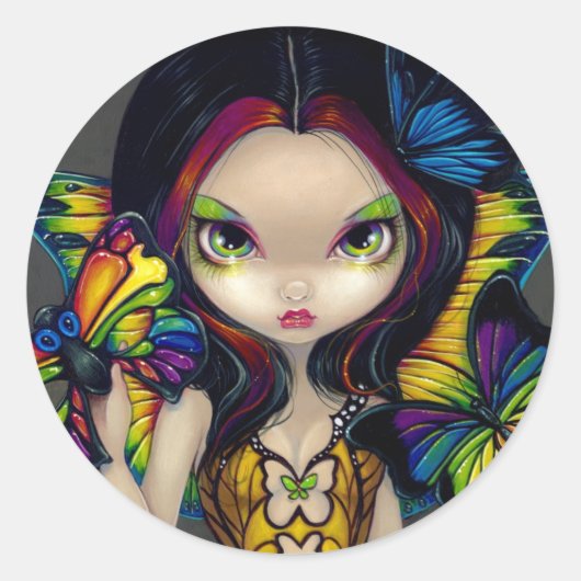 "Fairy met een vlindermasker" Sticker (Voorkant)