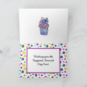 Fairy met Flowers Happy Birthday Kaart (Binnen)