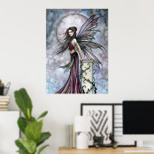 Fairy met Full Moon Fantasy Art Poster (Thuiskantoor)