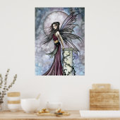 Fairy met Full Moon Fantasy Art Poster (Keuken)
