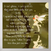Fairy met Glitter Poem Poster (Voorkant)