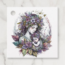 Fairy moeder en kind bedankjes labels