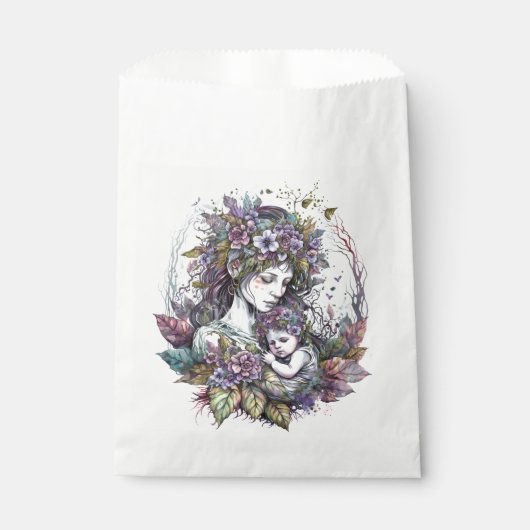 Fairy moeder en kind bedankzakje (Voorkant)