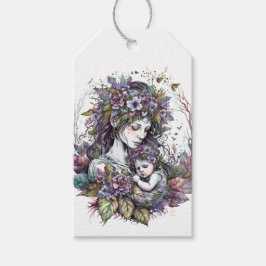 Fairy moeder en kind cadeaulabel