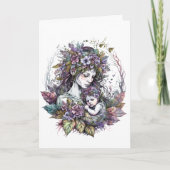 Fairy moeder en kind gepersonaliseerde Moederdag Kaart (Voorkant)