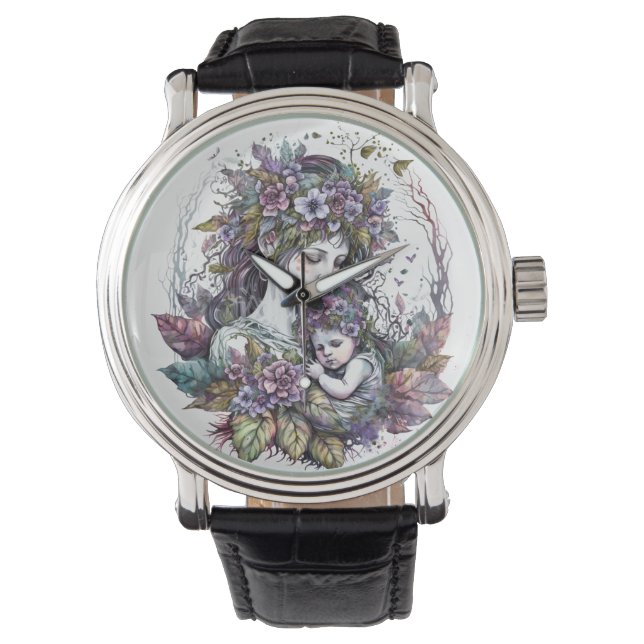 Fairy moeder en kind horloge (Voorkant)