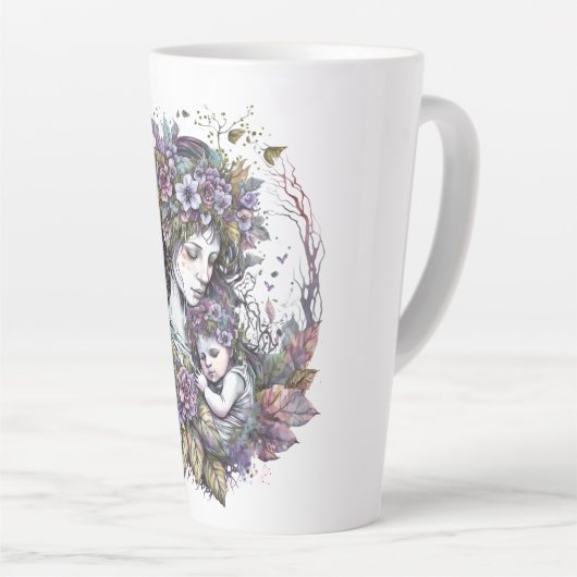 Fairy Moeder en Kind Latte Mok (Rechterhoek)