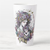 Fairy Moeder en Kind Latte Mok (Voorkant)