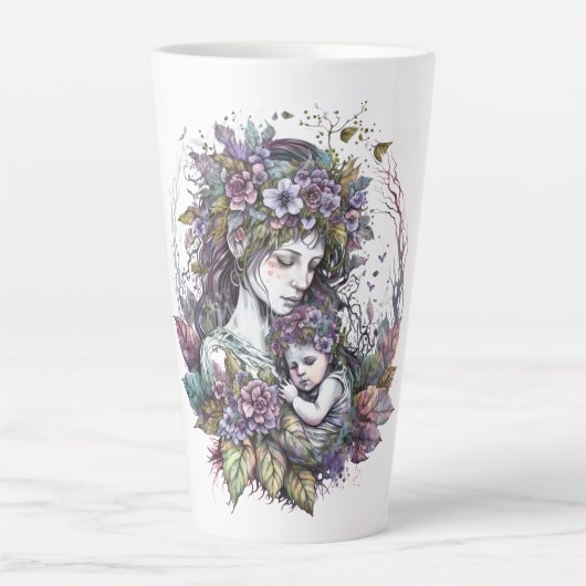 Fairy Moeder en Kind Latte Mok (Voorkant)