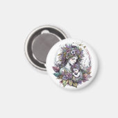 Fairy moeder en kind magneet (Voorkant / Achterkant)