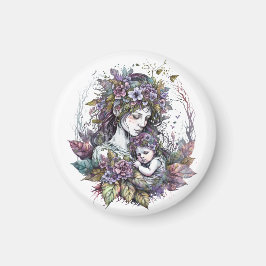 Fairy moeder en kind magneet