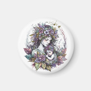 Fairy moeder en kind magneet