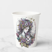 Fairy moeder en kind papieren bekers (Achterkant)