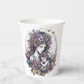 Fairy moeder en kind papieren bekers (Voorkant)