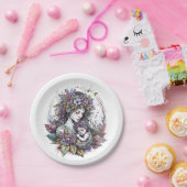 Fairy moeder en kind papieren bordje (Feest)