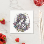 Fairy moeder en kind servet (Insitu)