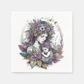 Fairy moeder en kind servet (Voorkant)