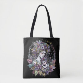 Fairy moeder en kind tote bag