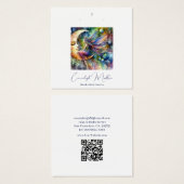 Fairy Moon Goddess Ink Drip Sieraden Delights Vierkante Visitekaartjes (Voorkant /achterkant)