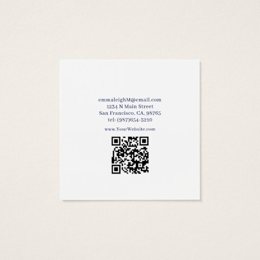 Fairy Moon Goddess Ink Drip Sieraden Delights Vierkante Visitekaartjes (Achterkant)