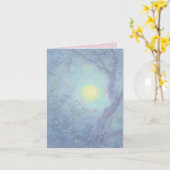 Fairy Moon Wenskaart Kaart (Gele Bloem)