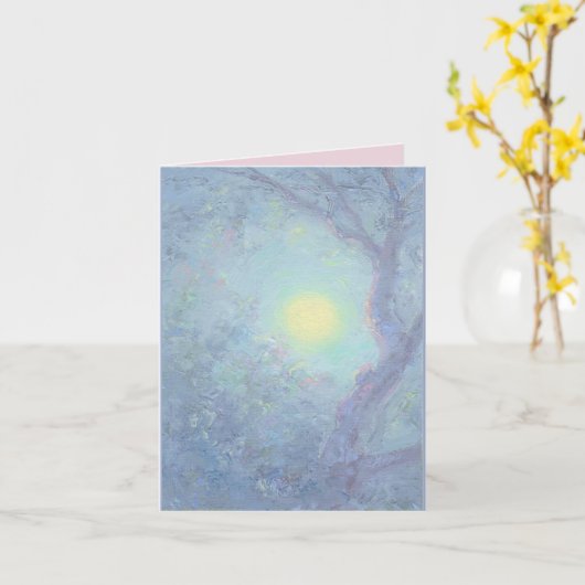 Fairy Moon Wenskaart Kaart (Gele Bloem)