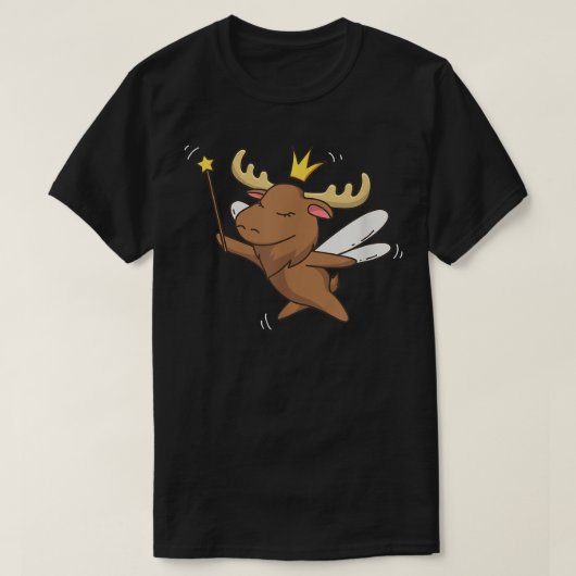 Fairy Moose Elk Mystical Forest Moose Fairy Lover T-shirt (Design voorkant)