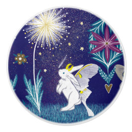 Fairy Moth Bunny  Keramische Knop