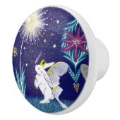 Fairy Moth Bunny  Keramische Knop (Rechts)