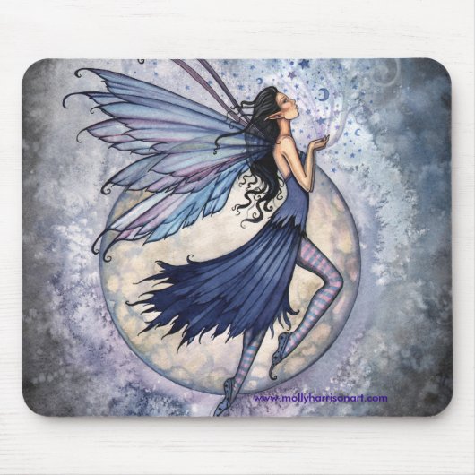 Fairy Mousepad, Midnight Blue beroemd gemaakt door Muismat (Voorkant)