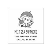 Fairy Mushroom Adres Rubberstempel (Afrduk)