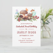 Fairy Mushroom Butterfly Enchanted Forest Birthday Kaart (Staand voorkant)