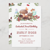 Fairy Mushroom Butterfly Enchanted Forest Birthday Kaart (Voorkant / Achterkant)