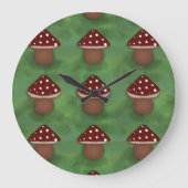Fairy Mushroom Clock Grote Klok (Voorkant)