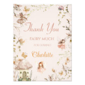 Fairy Mushroom Cottage Boho Verjaardag Bedankt Foto Afdruk (Voorkant)