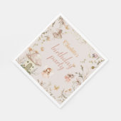 Fairy Mushroom Cottage Boho Waterverf verjaardag Servet (Hoek)