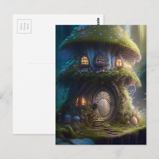 Fairy Mushroom House Briefkaart (Voorkant / Achterkant)
