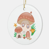 Fairy Mushroom House Keramisch Ornament (Links)