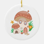 Fairy Mushroom House Keramisch Ornament (Achterkant)