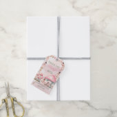 Fairy Mushroom House Pink Birthday Cadeaulabel (Met Touw)